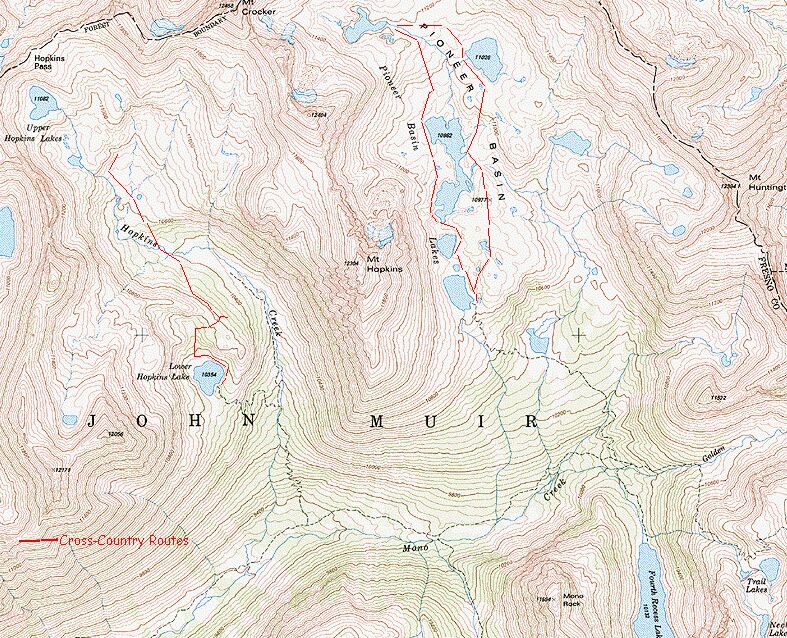 Map of the Pioneer Basin Area