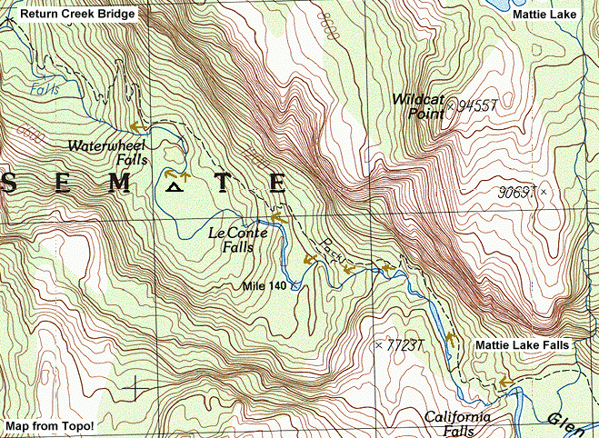 The Grand Canyon of the Tuolumne and Falls